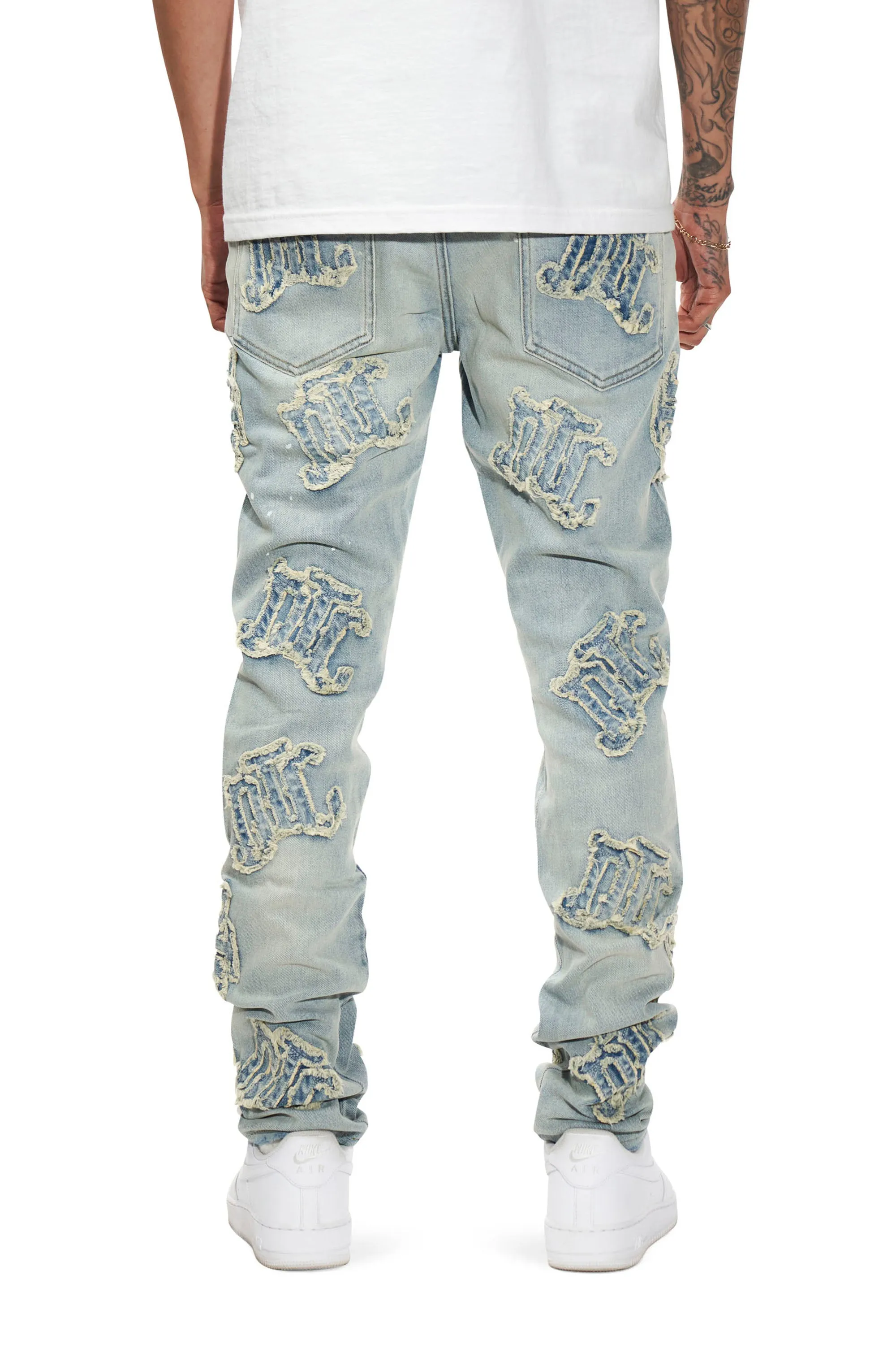 Appliqued Logo Patch Denim