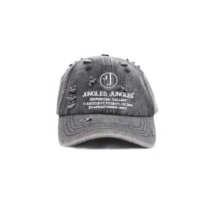 Appointment Only Distressed 6 Panel - Washed Black