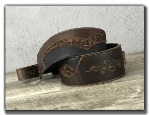 B-STOCK - Shadowlands - Tritone 3" Leather Guitar Strap