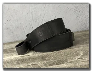 B-STOCK - The Reticent - Aged Steel 2" Leather Guitar Strap