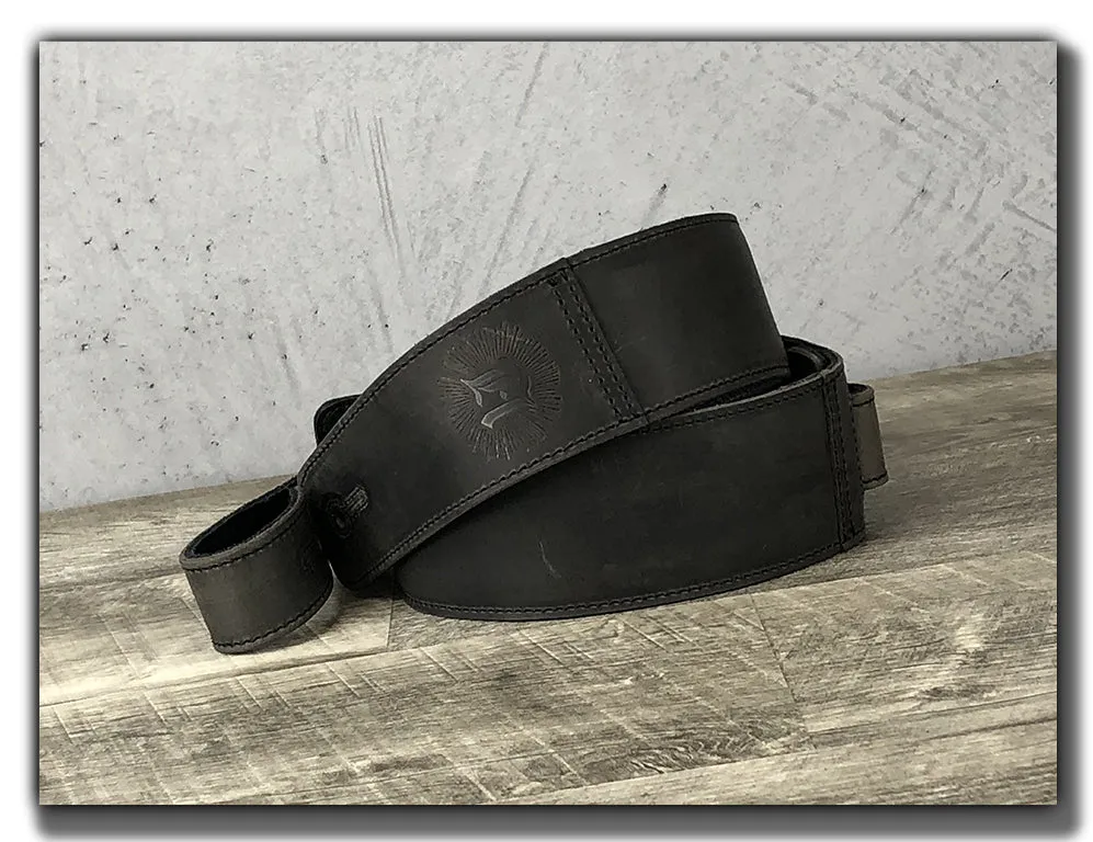 B-STOCK - The Reticent - Aged Steel 2" Leather Guitar Strap