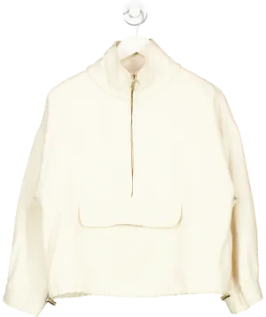 Ba&sh Cream Boucle 1/2 Zip Jacket UK S