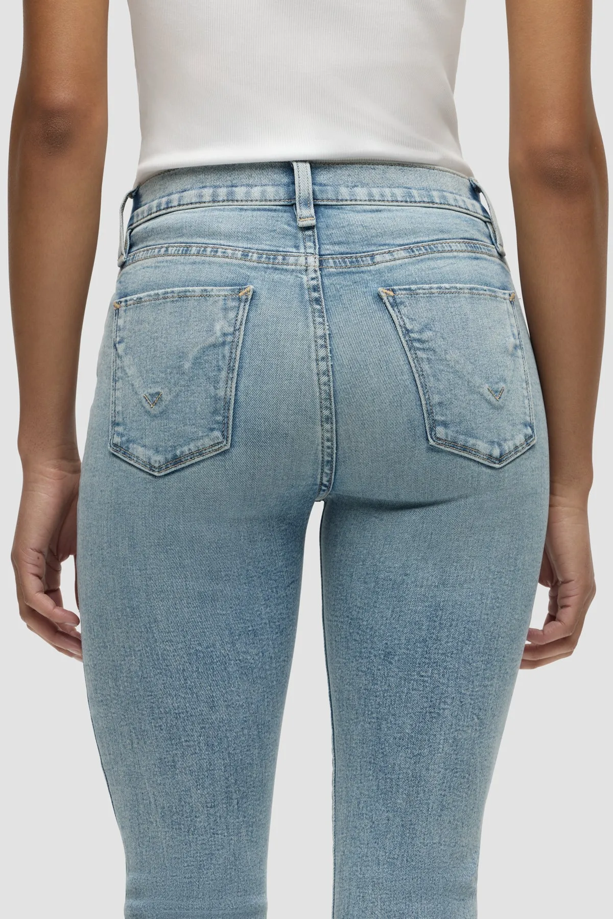 Barbara High-Rise Bootcut Jean w/ Slit Hem