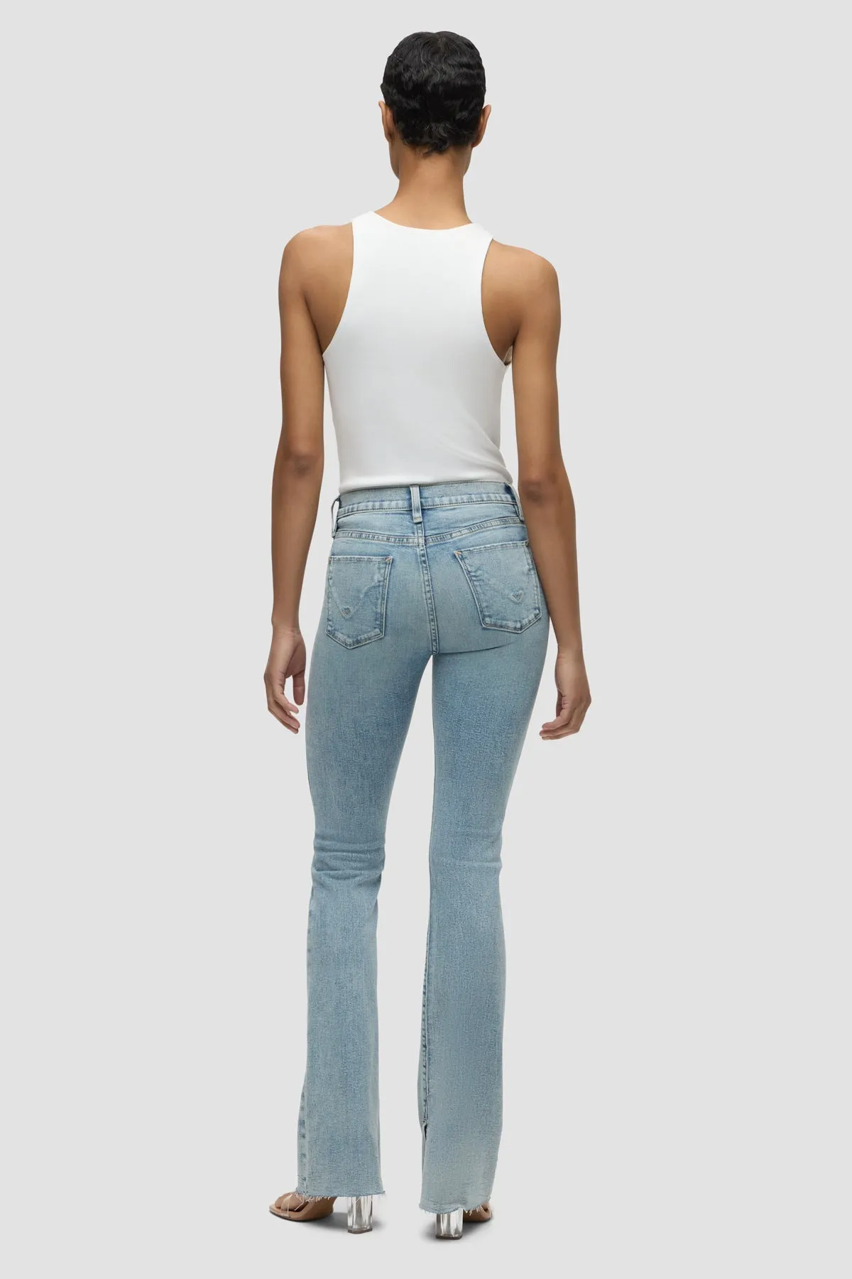 Barbara High-Rise Bootcut Jean w/ Slit Hem