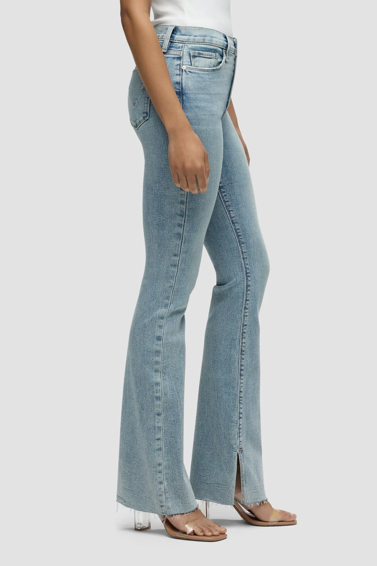 Barbara High-Rise Bootcut Jean w/ Slit Hem