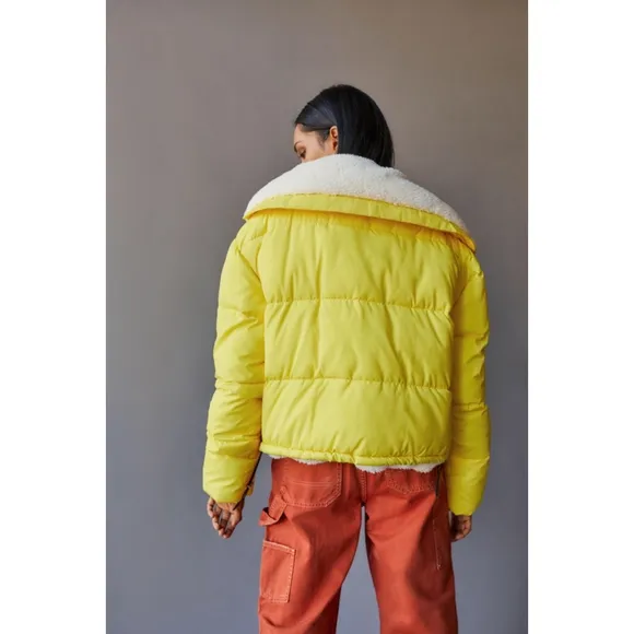 BDG Marlow Puffer Jacket &amp; Coats, Y2K Yellow Size M