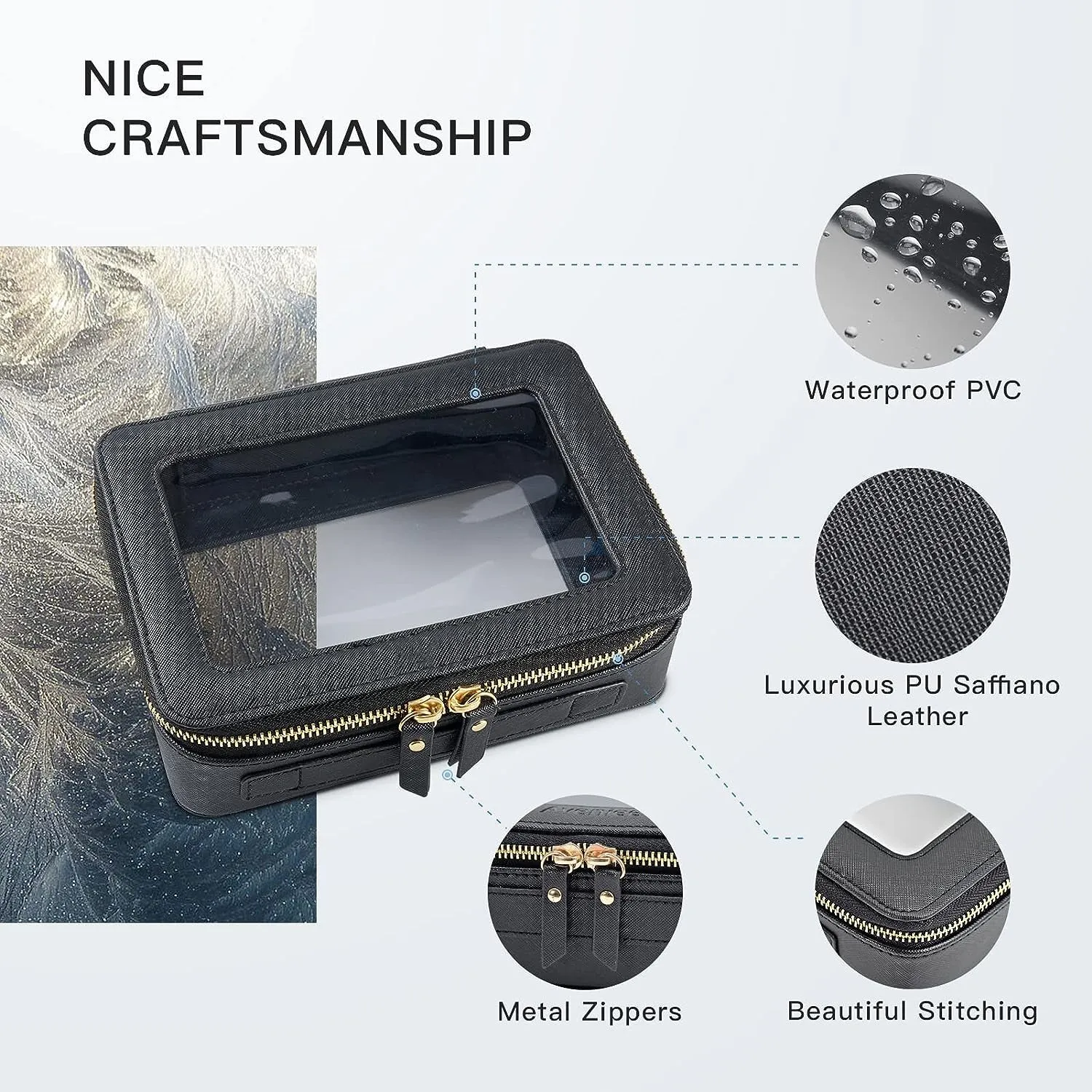 Beautiful Cool Popular Transparent Commuter Simple Cosmetic Bags