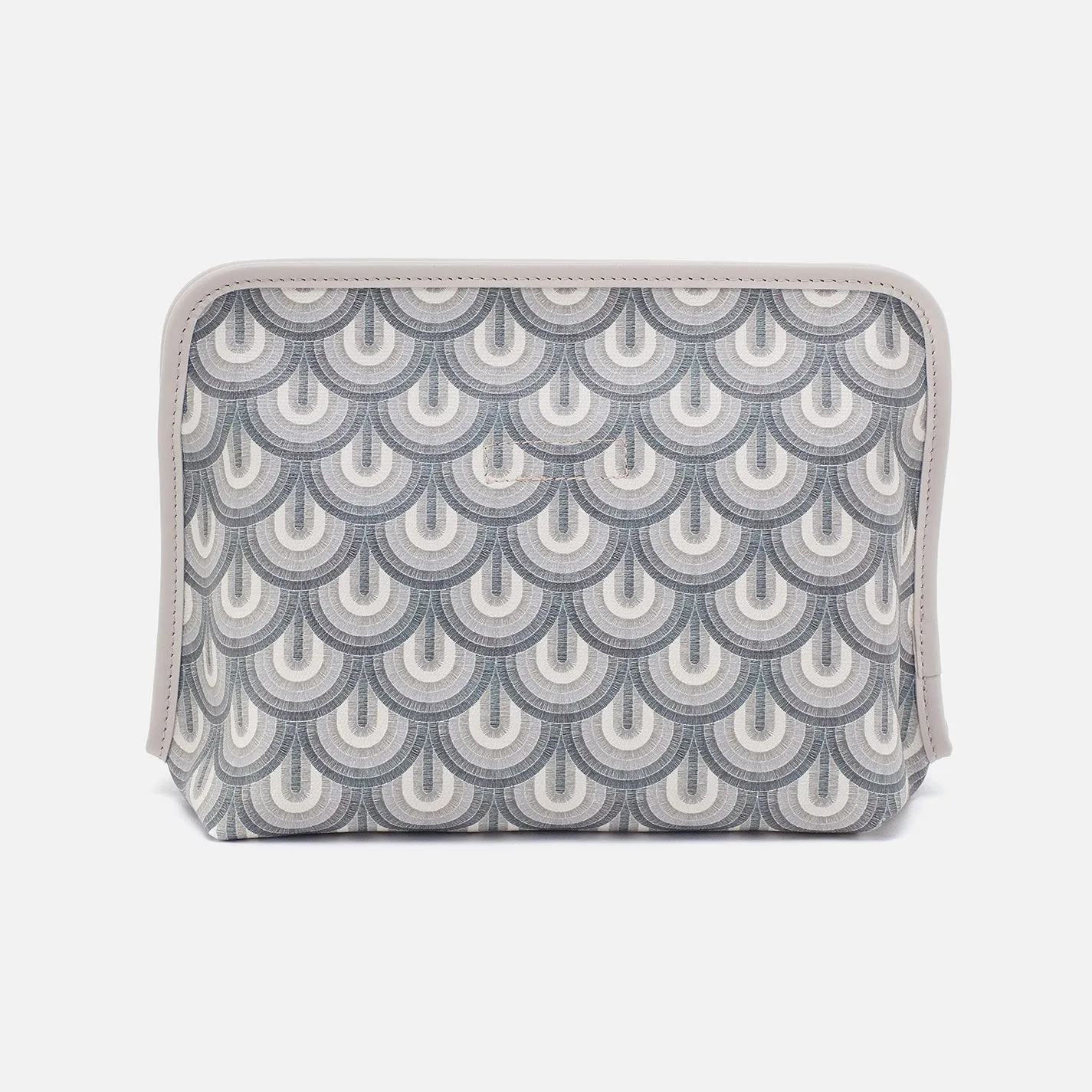 Beauty Large Cosmetic Pouch In Coated Canvas - Grey Dawn