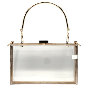 Bebe Fashion Clear Acrylic Clutch Box