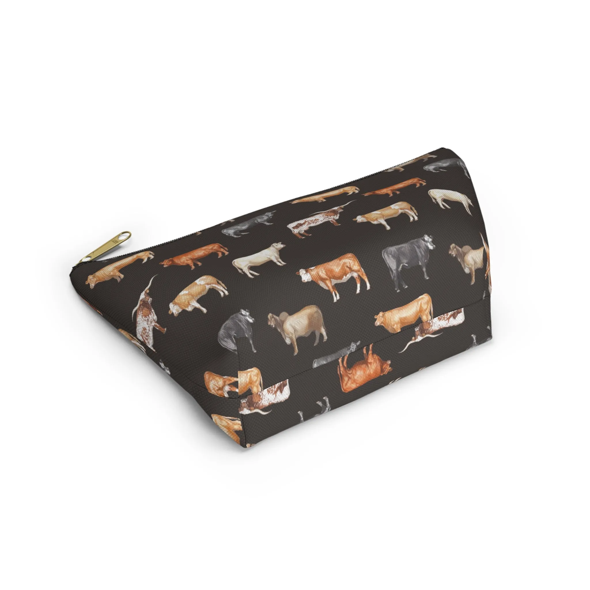 Beef Cows Pencil Pouch in Black