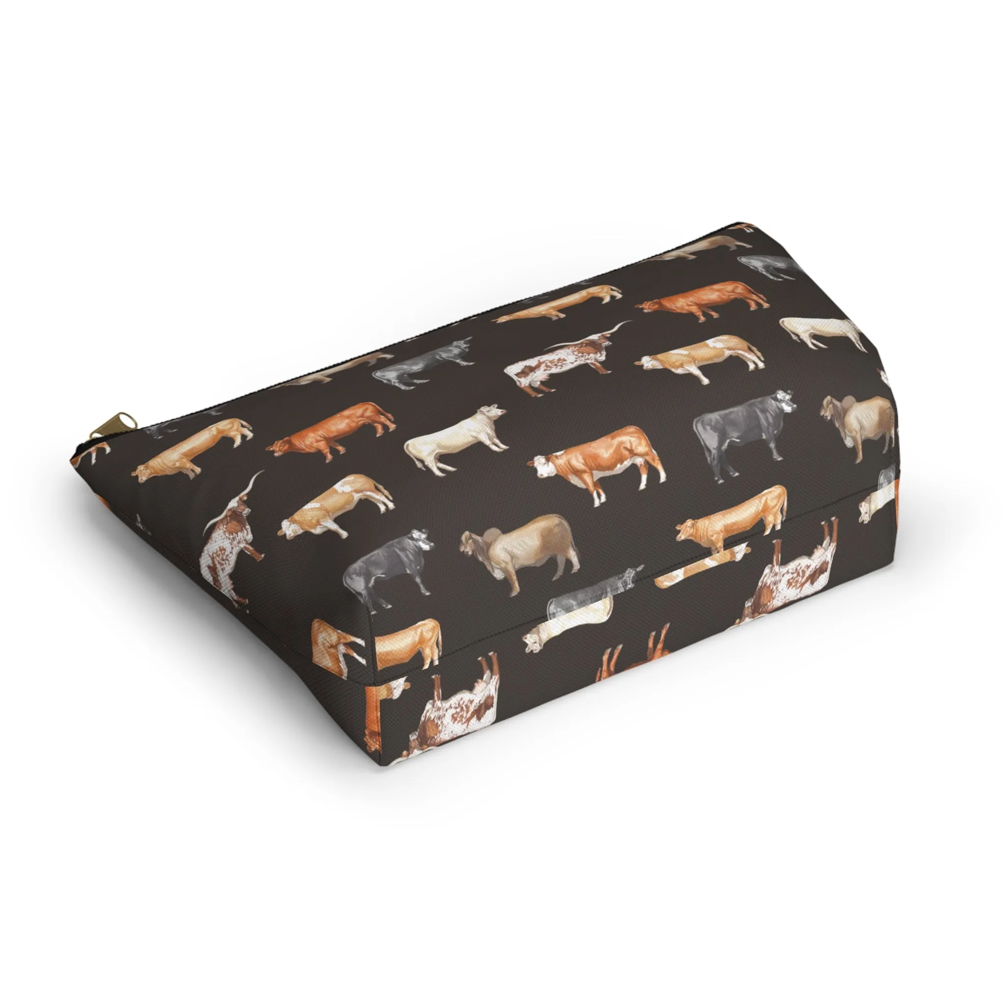 Beef Cows Pencil Pouch in Black
