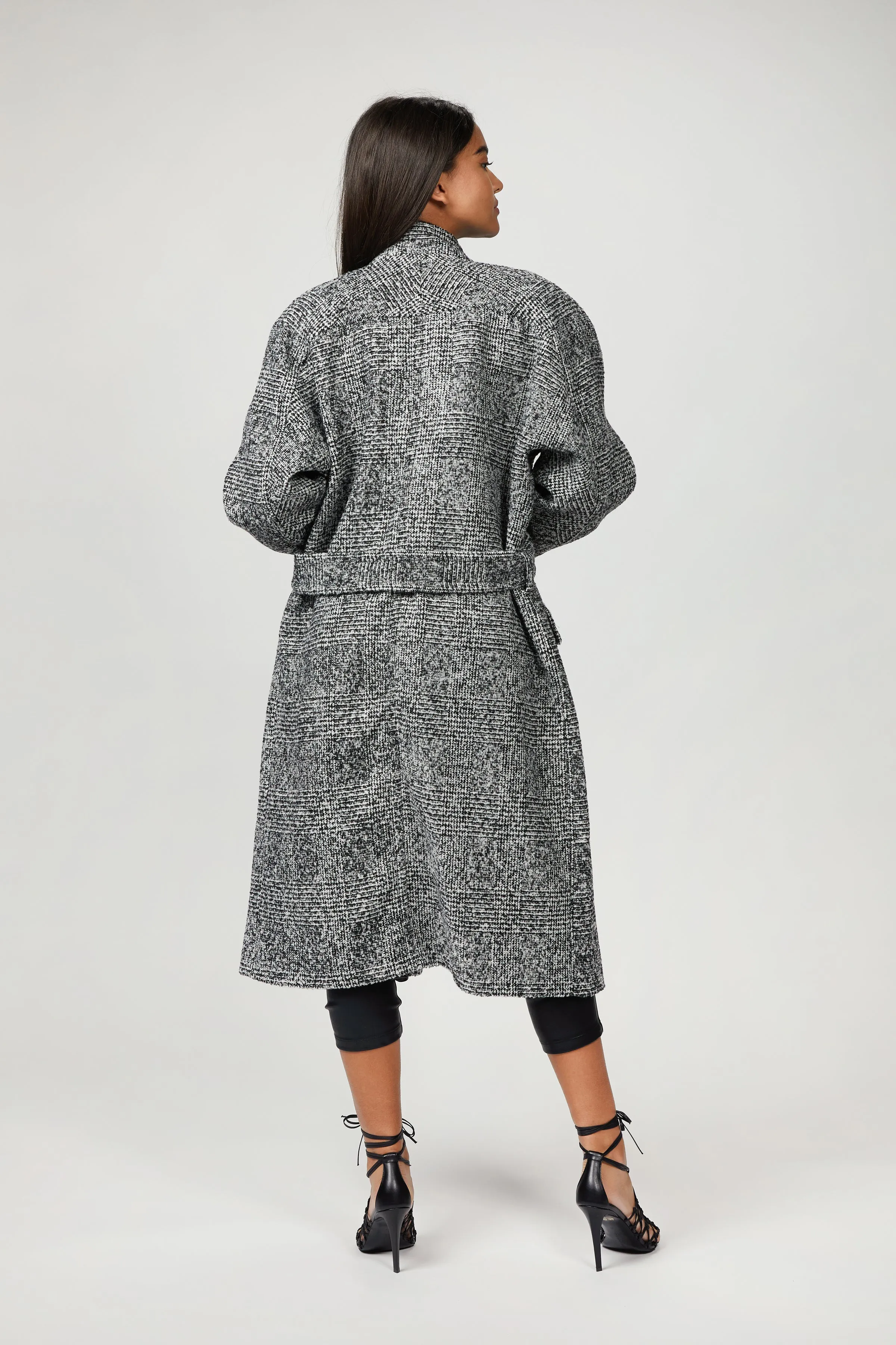 BELTED WOOL-BLEND COAT