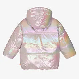 Billieblush Girls Pink Sequin Puffer Coat