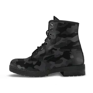 Black Camo Combat Boots