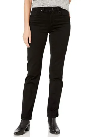 Black Petite 5-Pocket Straight Leg Dream Jean