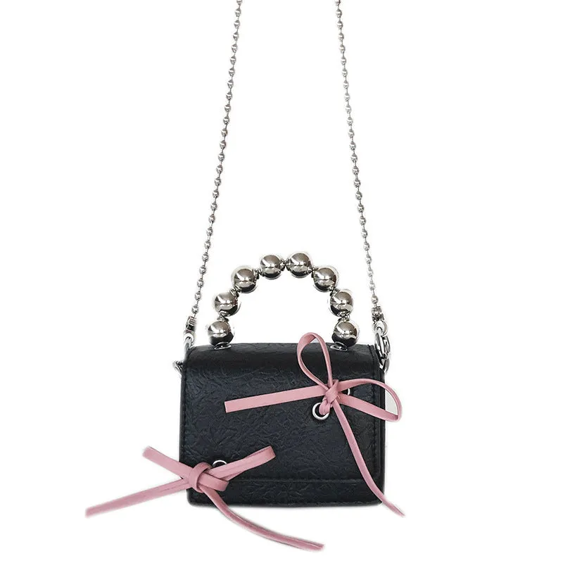 Black Pink Bow Mini Chain Cute Crossbody Bags