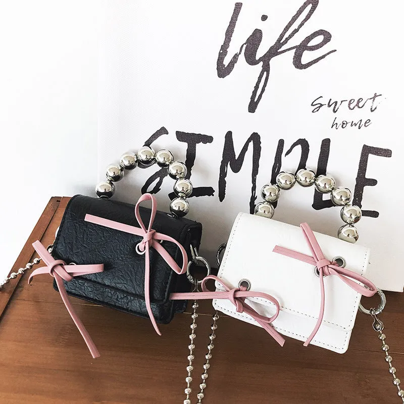 Black Pink Bow Mini Chain Cute Crossbody Bags