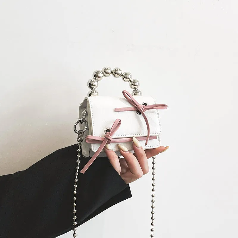 Black Pink Bow Mini Chain Cute Crossbody Bags