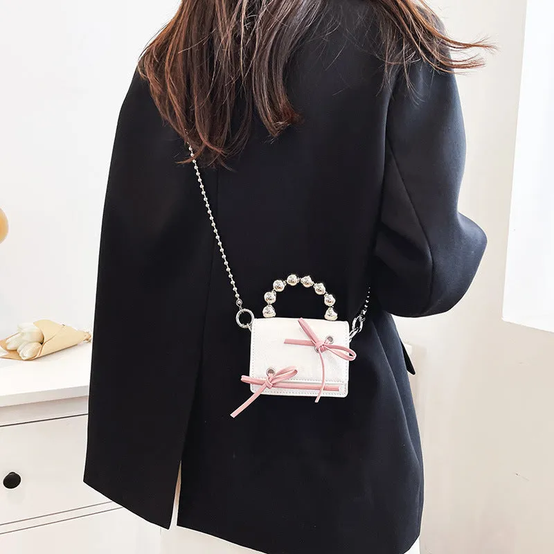 Black Pink Bow Mini Chain Cute Crossbody Bags