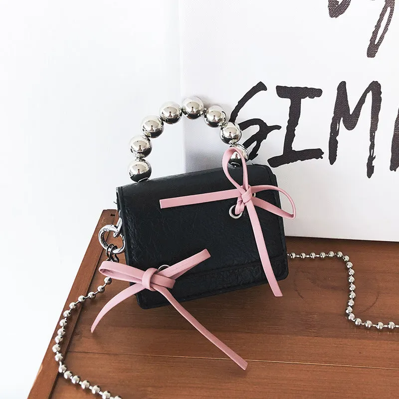 Black Pink Bow Mini Chain Cute Crossbody Bags