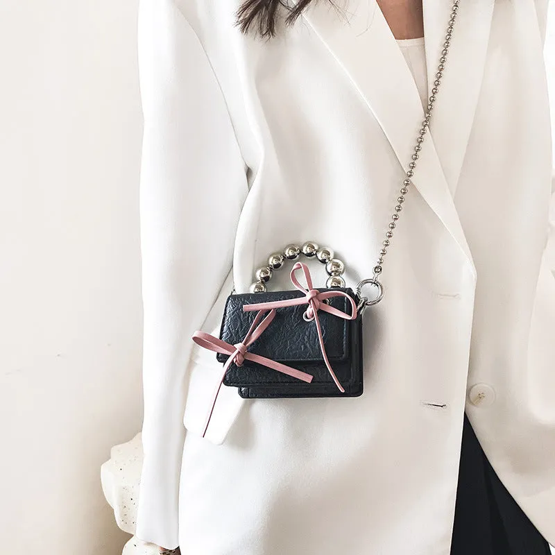 Black Pink Bow Mini Chain Cute Crossbody Bags