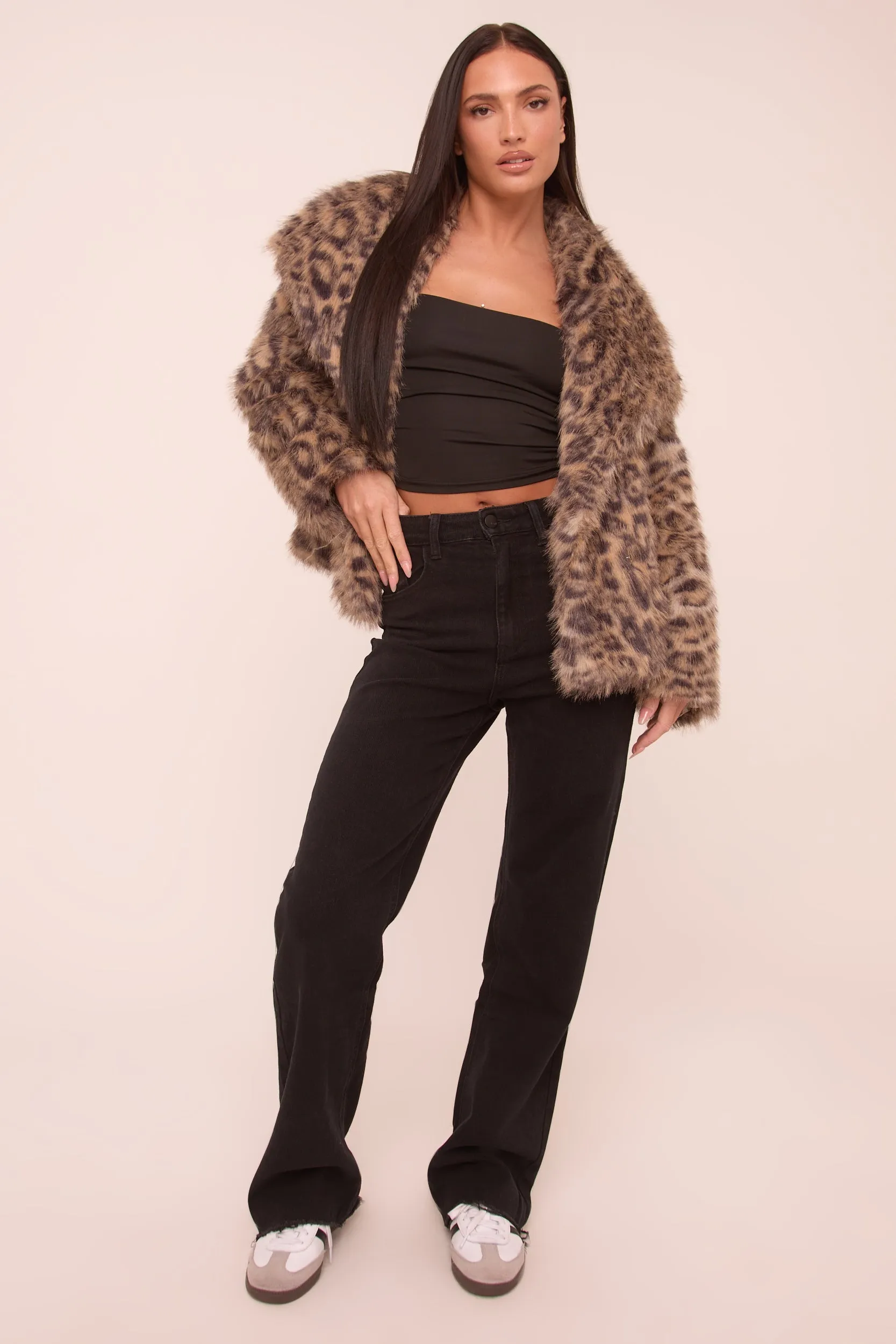 Black Stretch Mid Waist Straight Leg Frayed Hem Denim Jeans - Venus