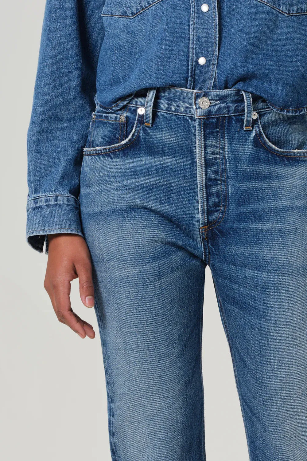 Blaine High Rise Straight Jean in Chaya
