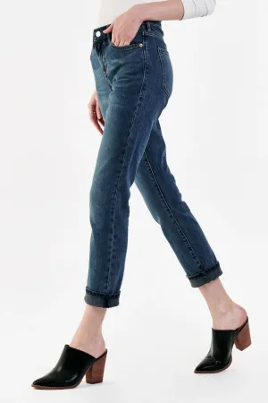 Blaire High Rise Cuffed Slim Straight Jeans Embrace