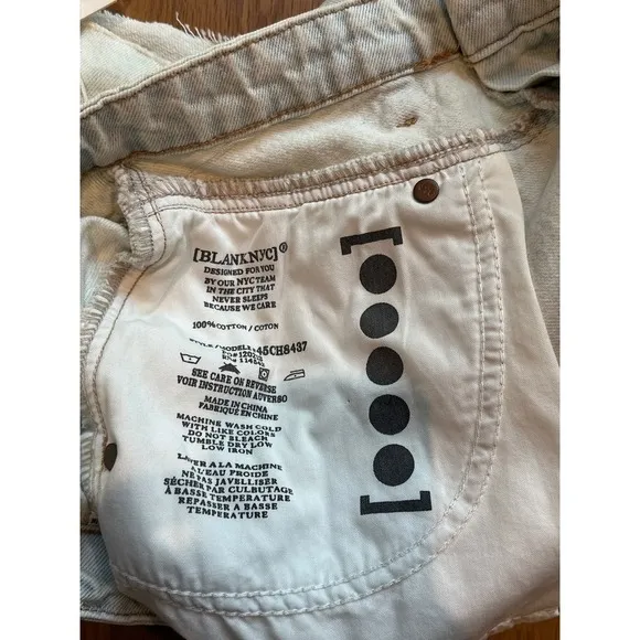 BLANKNYC Light Wash Denim Jean Shorts High Waisted Women's 29 NWT