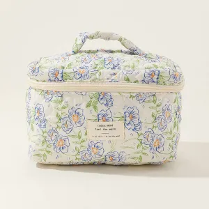 BLOCK PRINT QUILTED COSMETIC CONTAINERS BAG BULK_CWAB1032: TYPE2 / (OS) 1