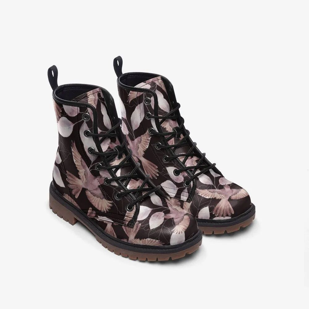 Boho Birds Vegan Leather Unisex Boots