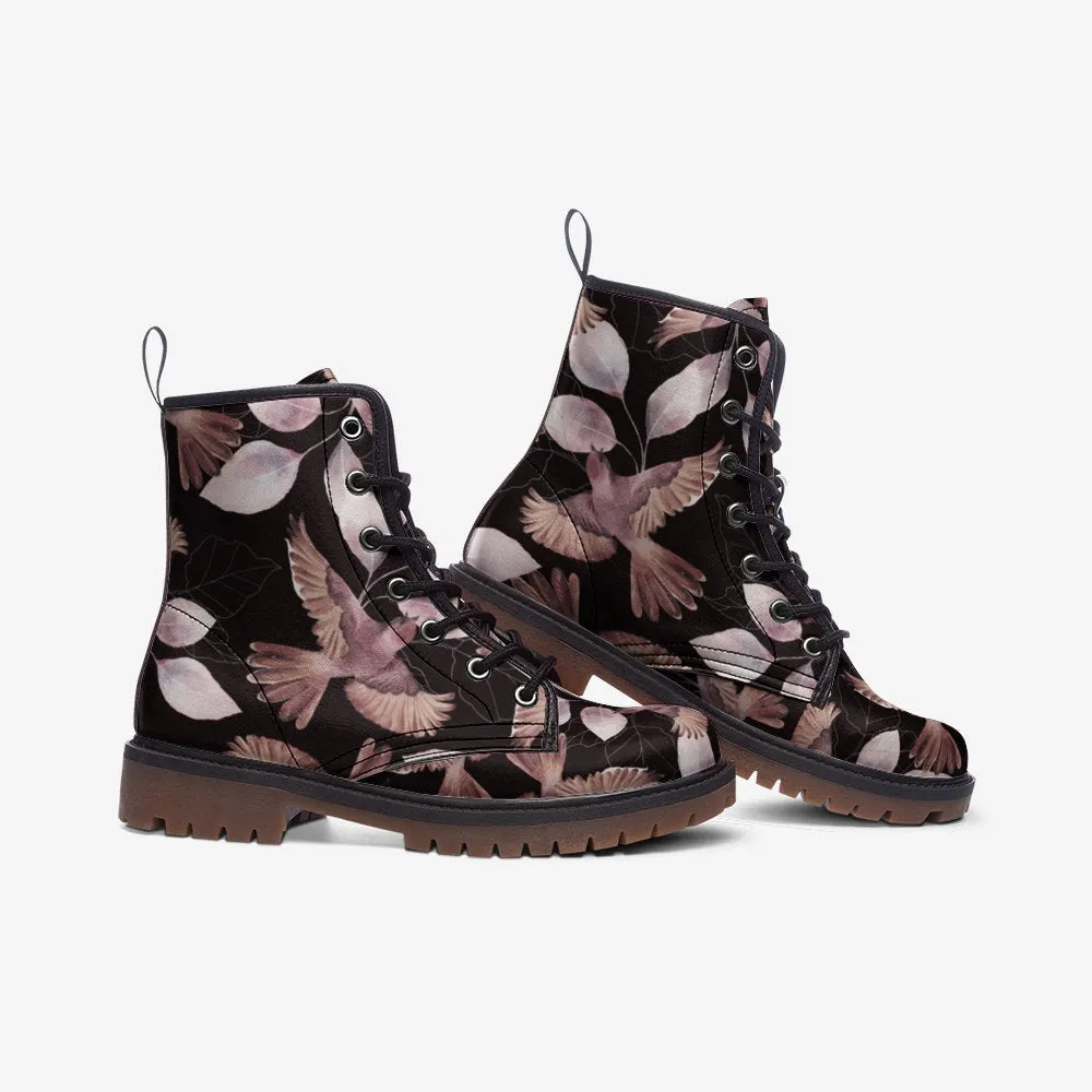 Boho Birds Vegan Leather Unisex Boots