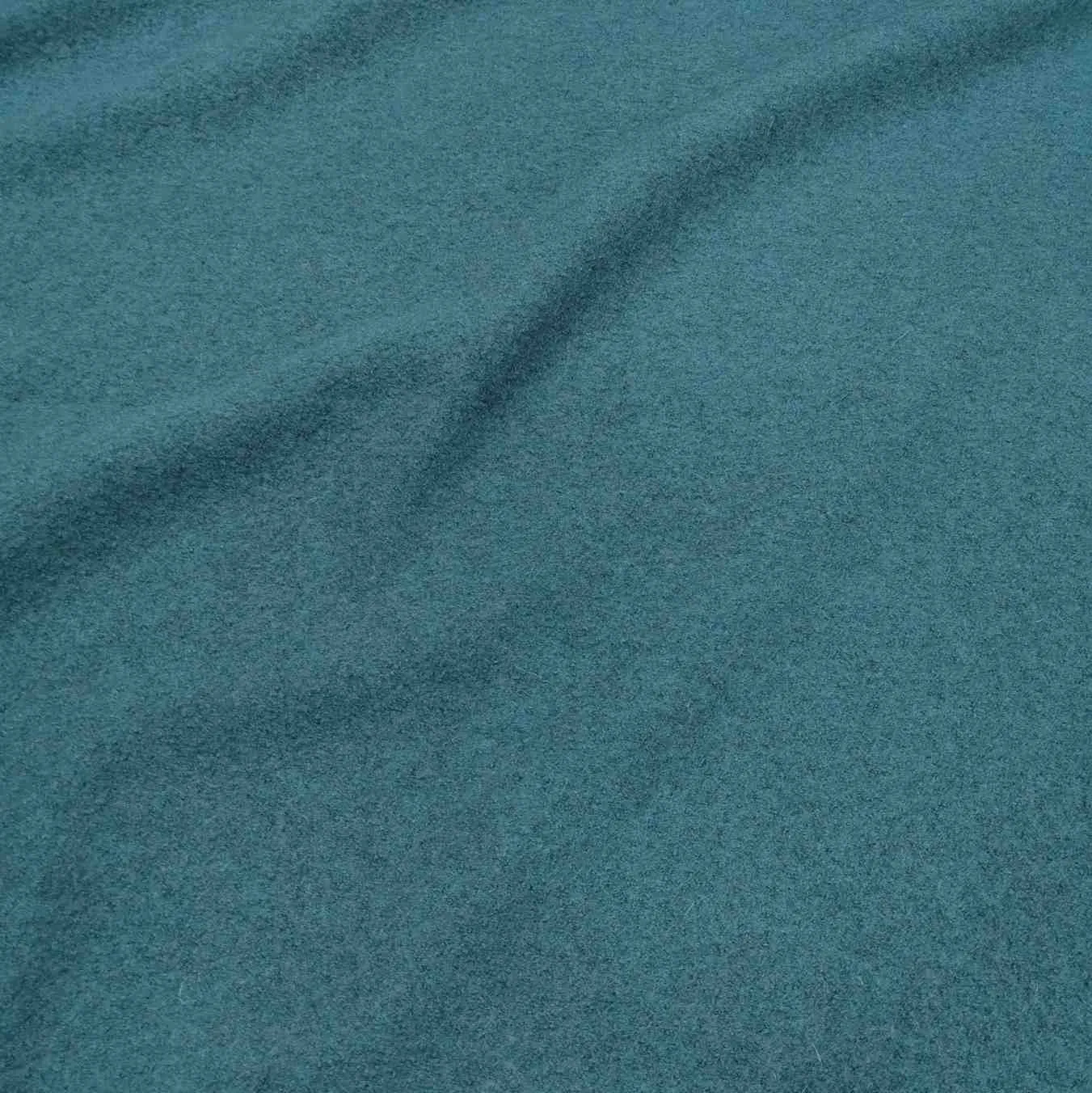 Boiled Australian Merino Wool in Teal - 1.15m remnant