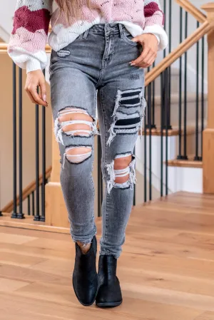 Broken Coal Haylie High Rise Distressed Ankle Skinny