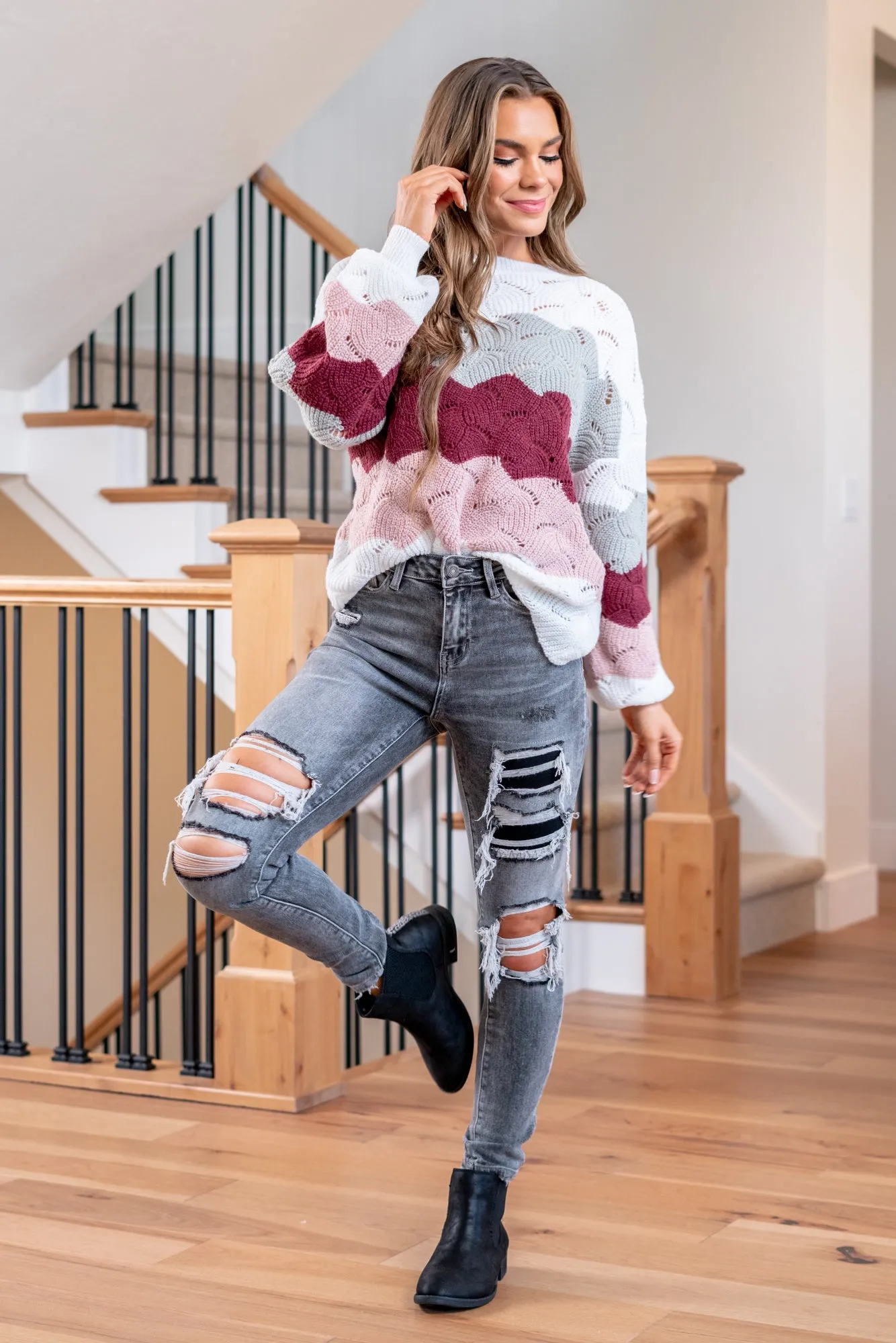 Broken Coal Haylie High Rise Distressed Ankle Skinny