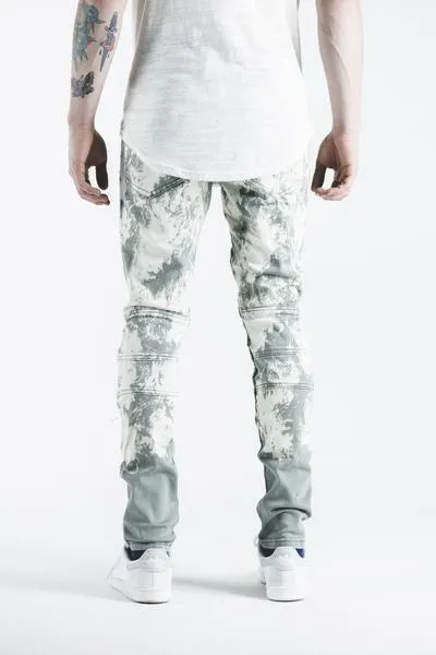 BRON BIKER DENIM (TEAL ACID)