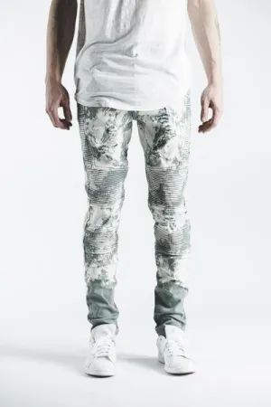 BRON BIKER DENIM (TEAL ACID)