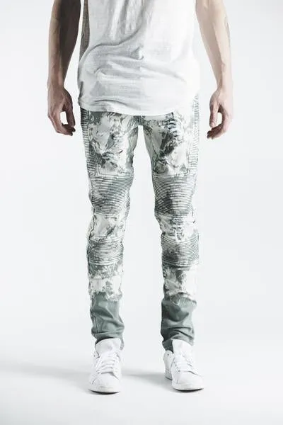 BRON BIKER DENIM (TEAL ACID)