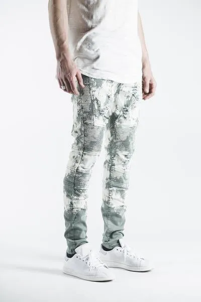 BRON BIKER DENIM (TEAL ACID)