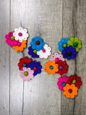 Brooch Felt Flower