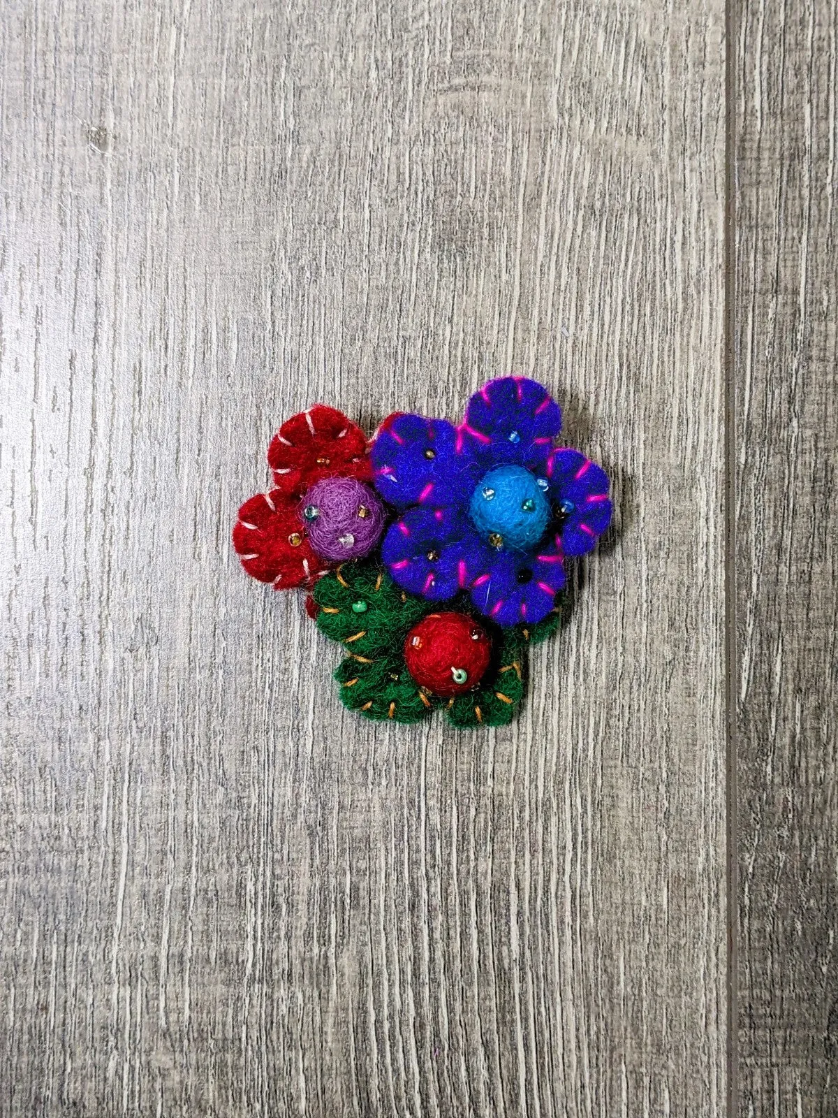 Brooch Felt Flower