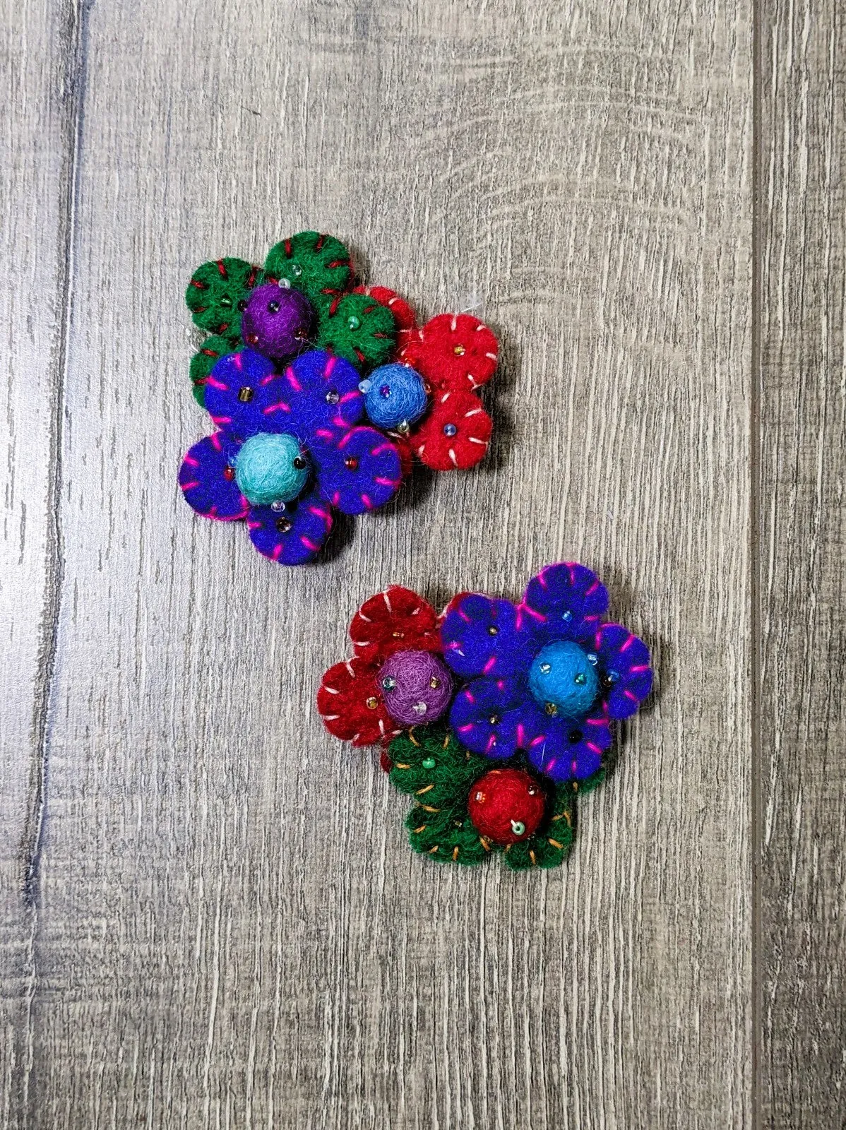 Brooch Felt Flower