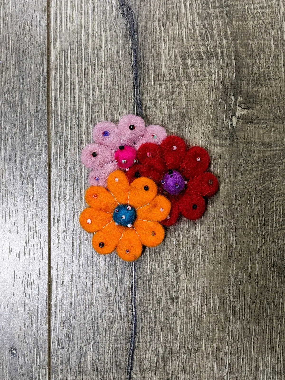 Brooch Felt Flower
