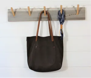 Brown Cowhide Leather Tote