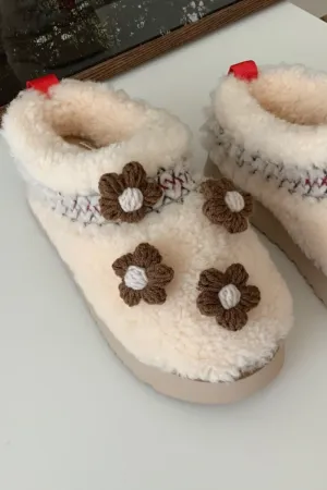 Brown Flower Shoe Charms