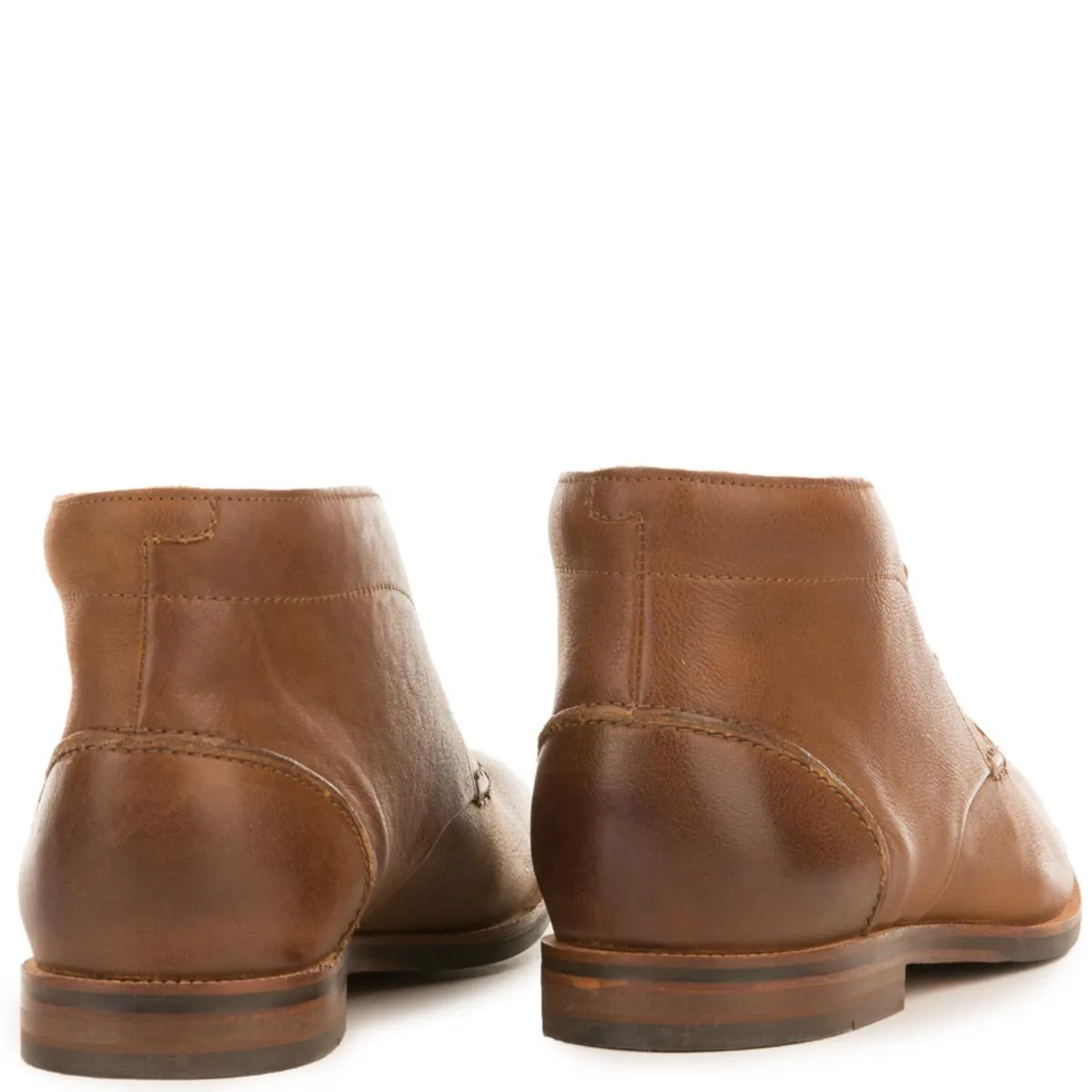 Broyd Mid Tan Leather Boots DARK TAN