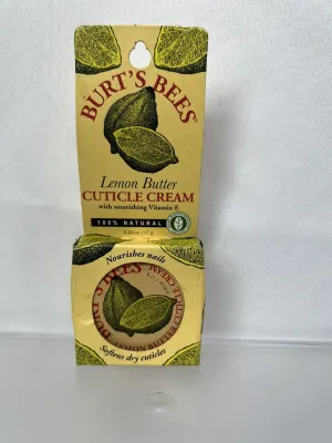 Burt's Bees Cuticle Creme Lemon Butter Travel tin .6oz COMBINE SHIP