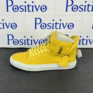 Buscemi Women's 100MM Alce Yellow Leather Sneakers SAMPLE