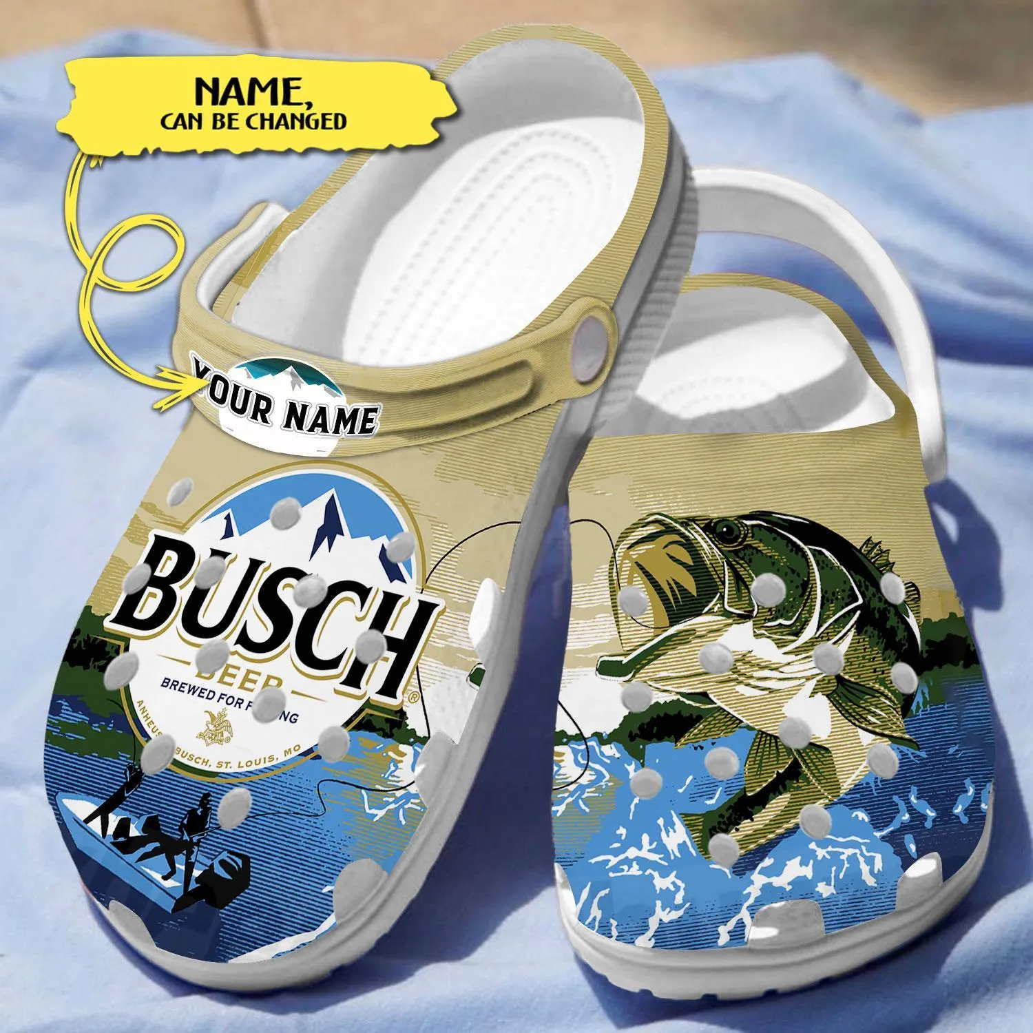 Busch Beer Slippers Clogs