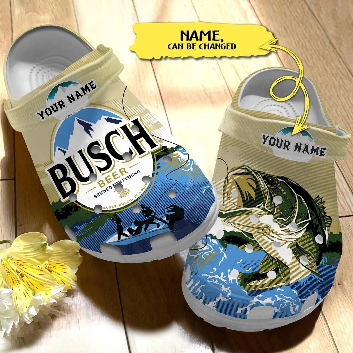 Busch Beer Slippers Clogs